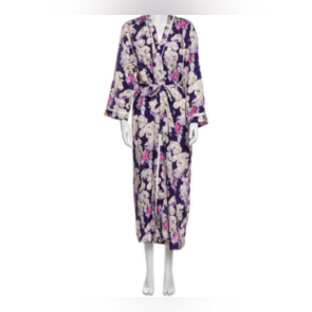 EUC- RARE VINTAGE CHRISTIAN DIOR 1980’s Poly/Sateen Robe w/Belt